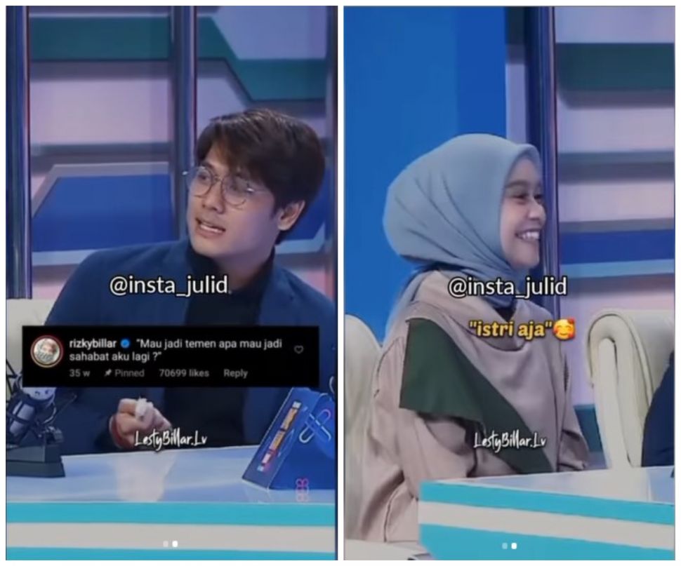 Lesti Kejora dan Rizky Biillar (Instagram)