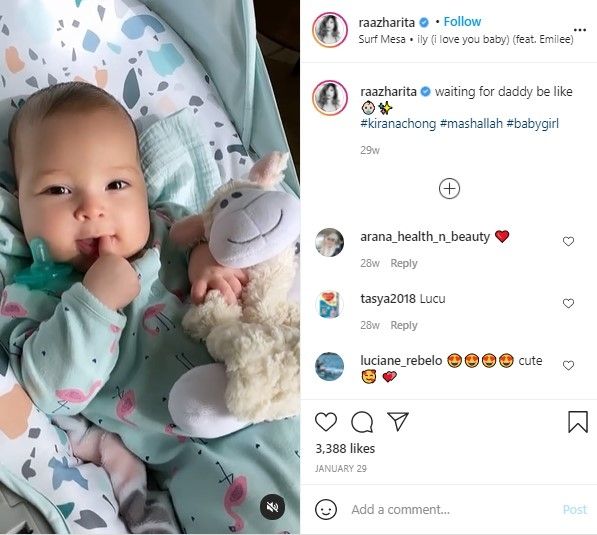 Potret anak bungsu Rahma Azhari. (Instagram/raazharita)