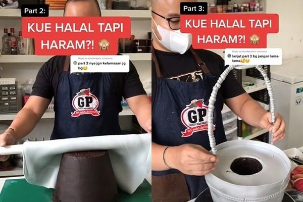 Viral Kue Ultah Halal Tapi Haram. (TikTok/@gpjkt)