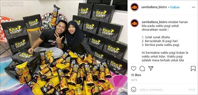 Momen mesra pasutri viral beda 25 tahun, dulunya murid dan guru. (Instagram/@samballana_bistro)