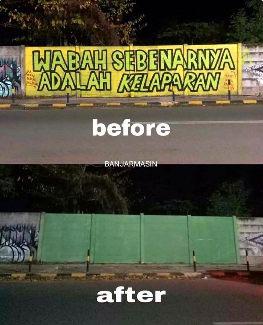 Fenomena mural kritis dihapus (Twitter)