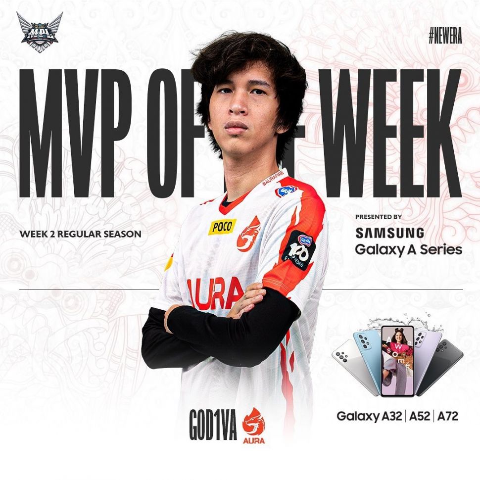 God1va raih MVP of The Week minggu kedua MPL Season 8.(Instagram/ mpl.id.official)