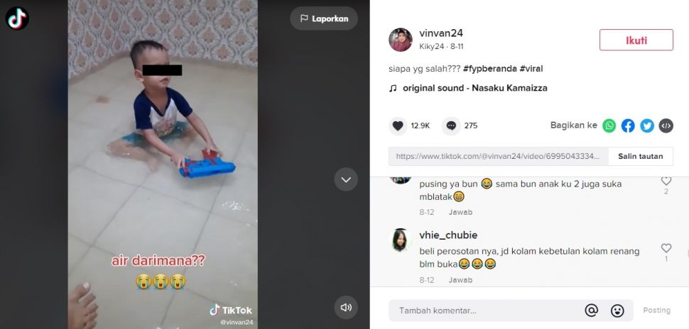 Viral Ibu Teriak Histeris Saat Pulang Rumah. (TikTok/@invan24)