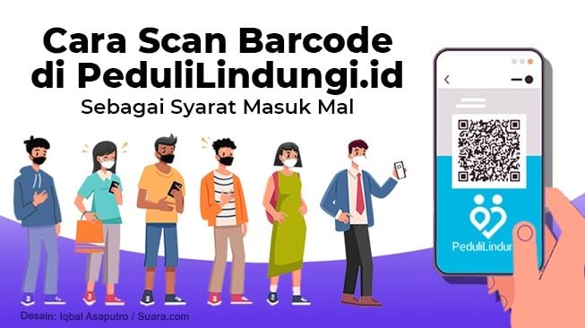 INFOGRAFIS: Cara Scan Barcode di PeduliLindungi sebagai Syarat Masuk Mal