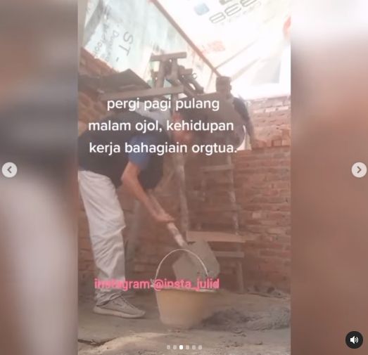 Ojol bangun rumah dari nol (IG)