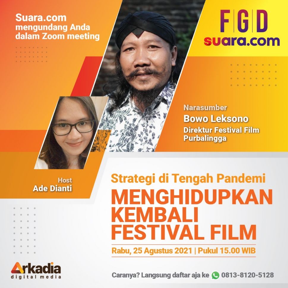 Poster FGD menghidupkan kembali festival film. [Suara.com]