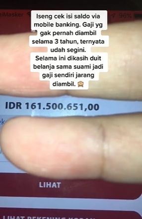 Saldo rekening hasil gaji yang tak pernah diambil. (Tiktok)