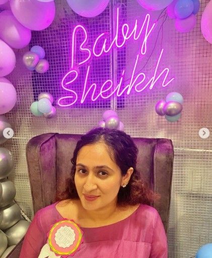 Portet baby shower istri Shaheer Sheikh. (Instagram/mushtaqshiekh)