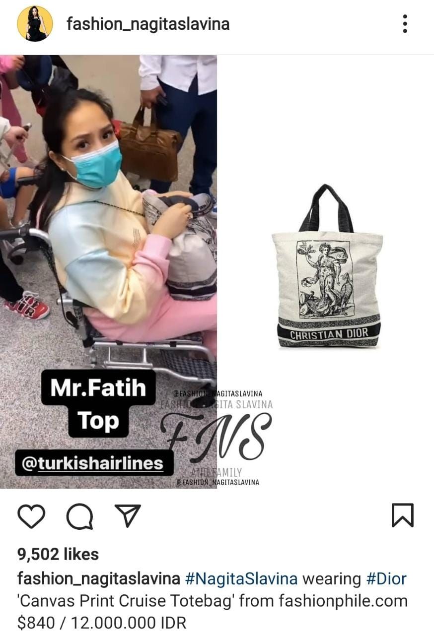 Tote bag Nagita Slavina yang dibandrol Rp12 juta (Instagram/fashion_nagitaslavina)