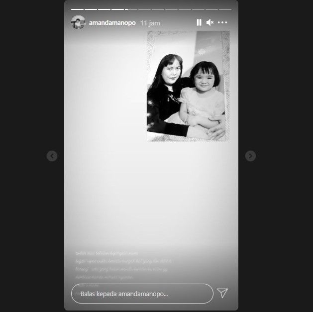 Amanda Manopo rindu ibunda (Instagram)