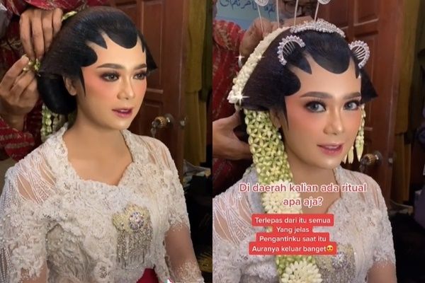 Viral MUA Rias Pengantin Pakai Ritual Jawa Tak Keramas 7 Hari. (TikTok/@makeupbyiirma)