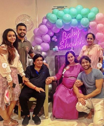 Portet baby shower istri Shaheer Sheikh. (Instagram/mushtaqshiekh)