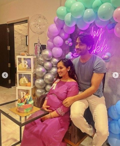 Portet baby shower istri Shaheer Sheikh. (Instagram/mushtaqshiekh)