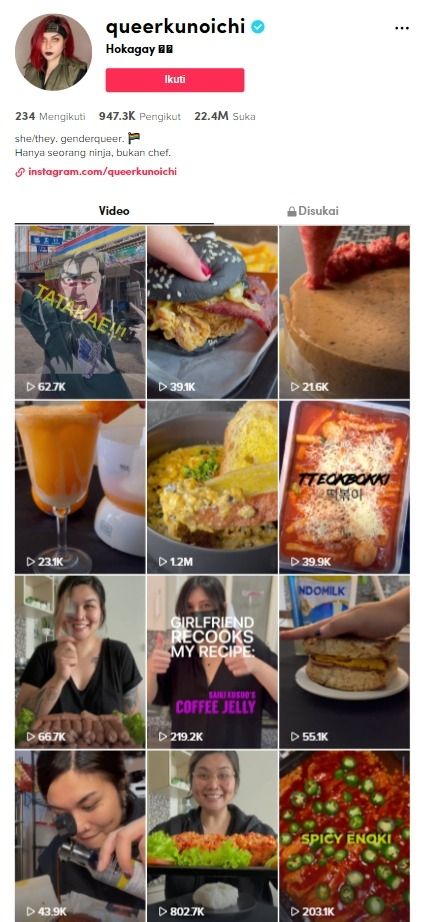 Belajar masak dari akun TikTok (Tangkapan layar TikTok)