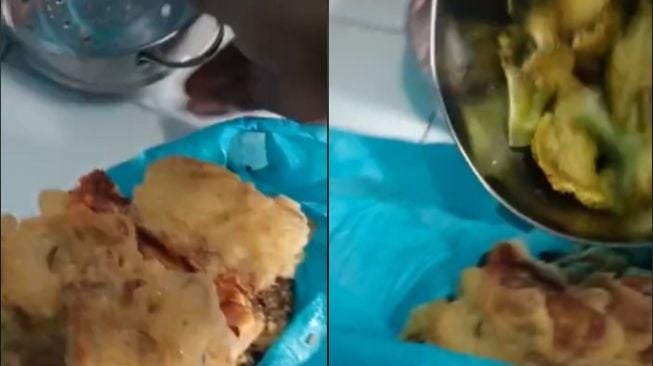 Istri buang masakan karena sakit hati pada suami - (TikTok/@rere.ve)