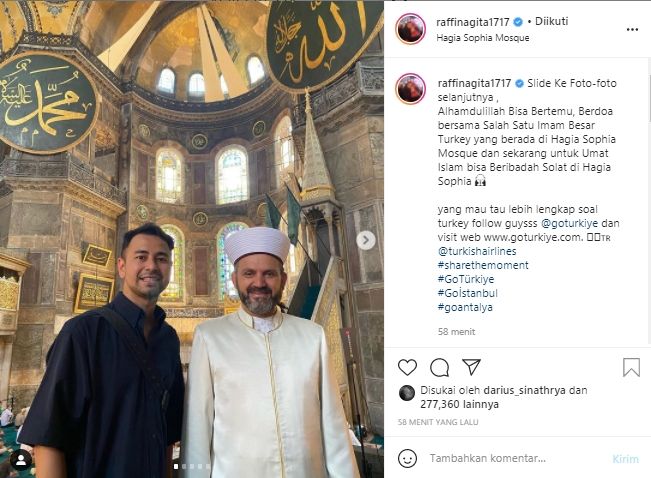 Raffi Ahmad dan imam besar Turki (instagram.com)