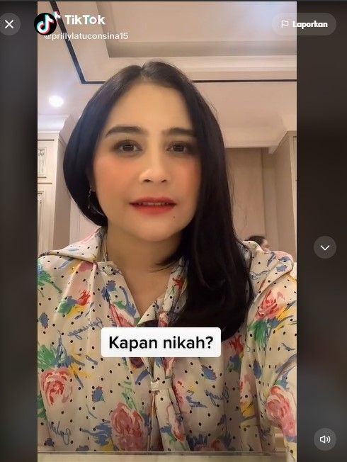 Prilly Latuconsina ditanya kapan nikah (TikTok)