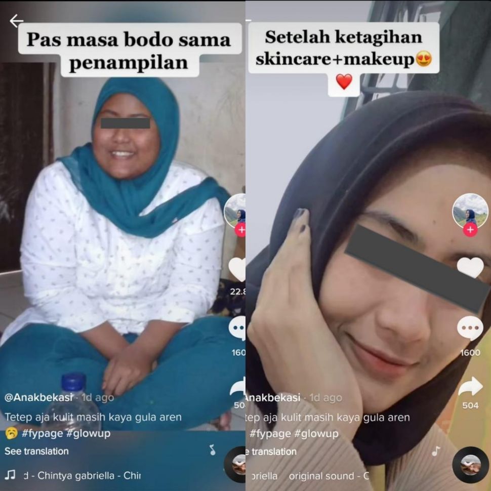 Cewek Pamer Transformasi Jadi Glow Up (TikTok)