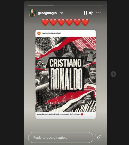 Unggahan Georgina Rodriguez, kekasih Cristiano Ronaldo. (Instagram/@georginagio)