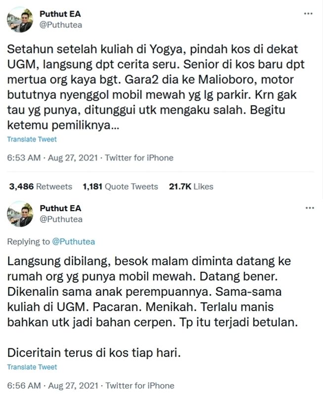 Viral Kisah Pria Jadi Menantu Orang Kaya Berawal Dari Insiden Nyenggol