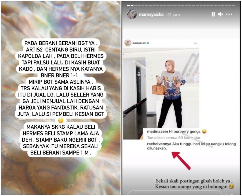 Unggahan seorang Influencer (Instagram)