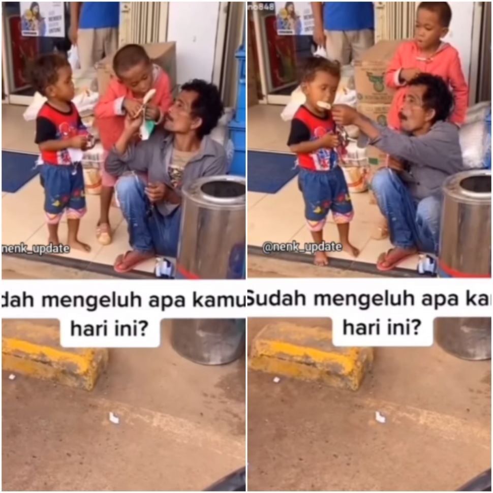 Bocah makan es krim gantian bikin terharu (IG)