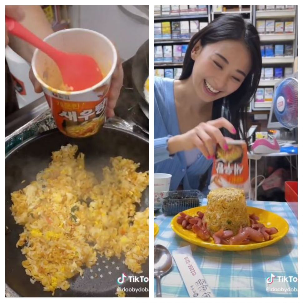 Nasi Goreng Mi Instan di Korea (TikTok @doobydobap)