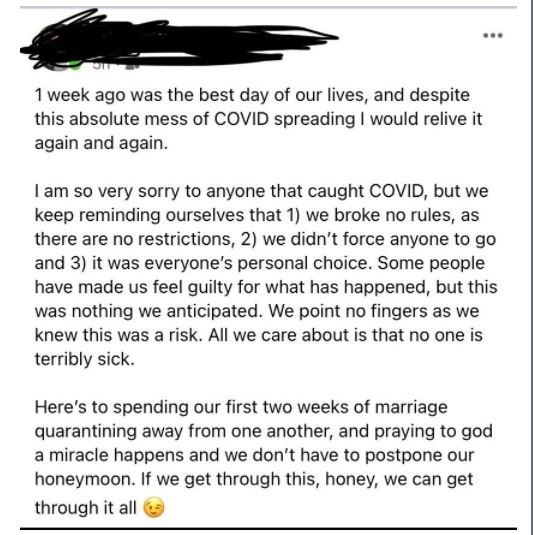 Pernikahan Jadi Tempat Penyebaran Covid, Pengantin Wanita Tuai Hujatan (reddit.com/weddingshaming)
