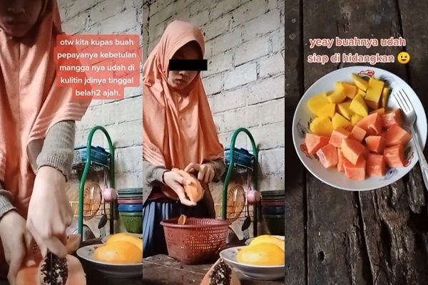 Viral Aksi Tulus Cewek Lihat Ortu Lansia Bengong di Ranjang. (TikTok/@bisul_item)