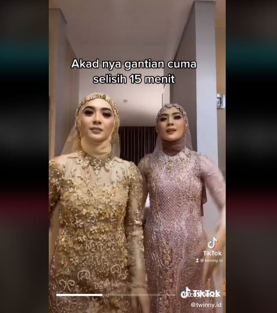 Viral Momen Anak Kembar Menikah Bareng (tiktok.com/@twinny.id)