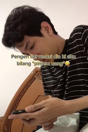 Istri pinjam uang suami. (Tiktok/@cacaoctavia22)