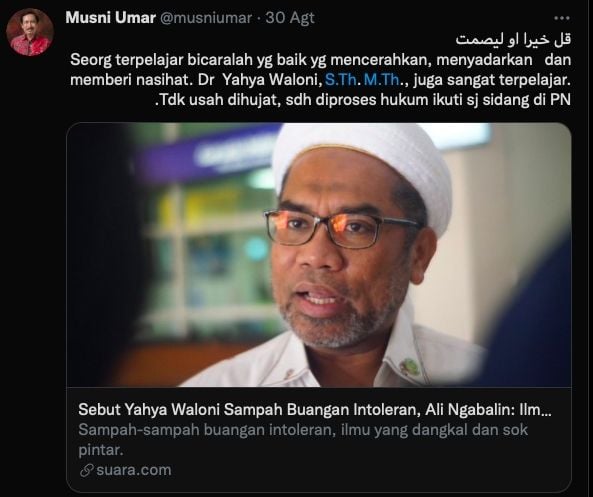 Cuitan Musnil Umar [Twitter]