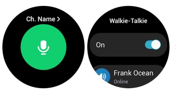 Walkie-Talkie pada Samsung Galaxy Watch4 series. (Play Store)