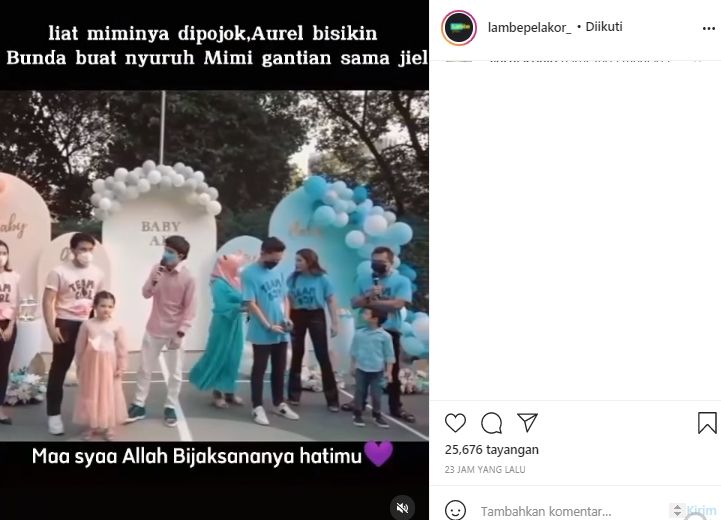 Acara gender reveal party Aurel dan Atta (instagram.com)