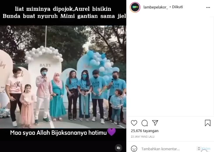 Acara gender reveal party Aurel dan Atta (instagram.com)