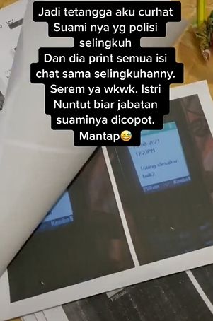 Suami tetangga ketahuan selingkuh. (Tiktok)