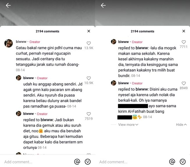 Cerita curhatan wanita ditembak tetangga sendiri, menyesal jawab begini. (TikTok/@biwaajah)