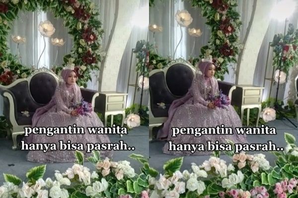 Pengantin Pria Goyang Dengan Biduan. (TikTok/@ambutresna)