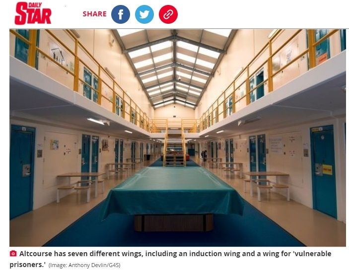 HM Prison Altcourse, penjara tempat Benjamin Mendy ditahan. (dailystar)