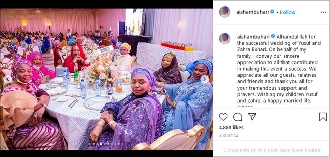 Tamu di pernikahan megah anak Presiden Nigeria, Yusuf Buhari dan istri. (Instagram/@aishambuhari)
