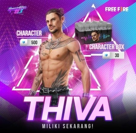 Cara mendapatkan karakter DJ Thiva Free Fire. Karakter Free Fire DJ Thiva diluncurkan bersamaan dengan karakter Dmitri, yang menjadi kakaknya. 