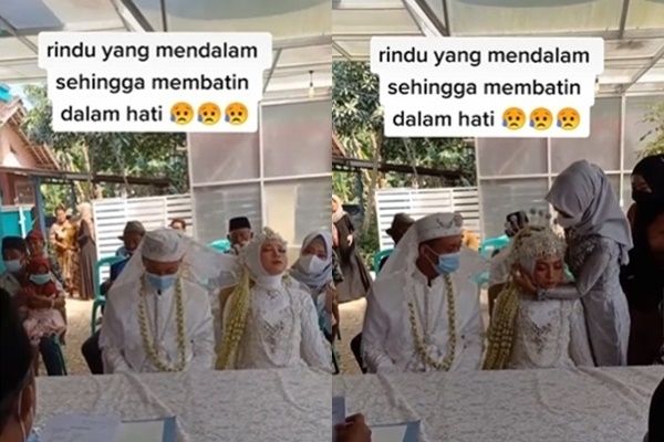 Viral Pengantin Wanita Pingsan di Meja Akad. (TikTok/@vhina.angelina23)