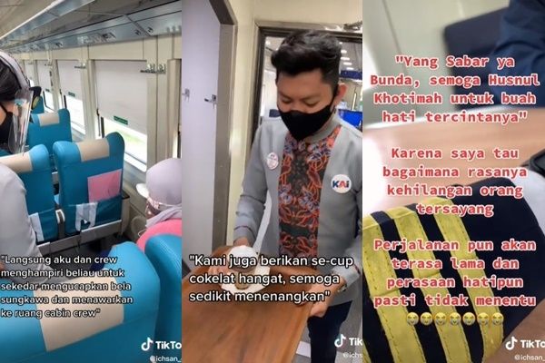 Ibu Nangis di Kereta Dikabari Buah Hati Meninggal. (TikTok/@ichsan_oe)