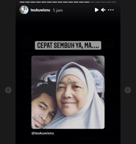 Ibunda Teuku Wisnu sakit (Instagram)