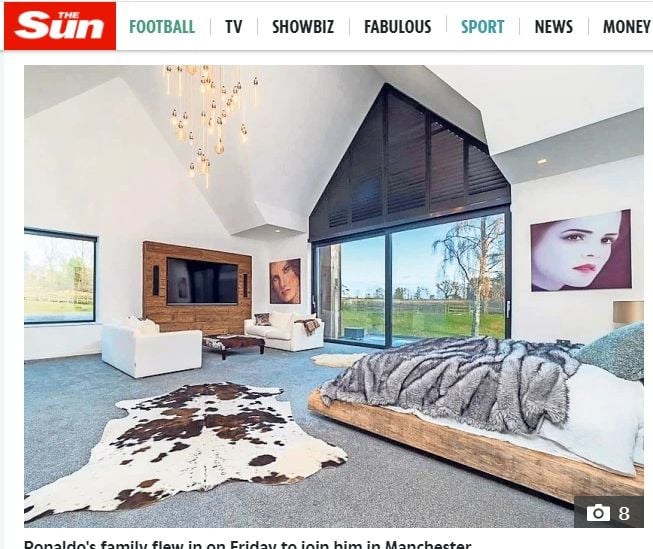 Rumah baru Cristiano Ronaldo di Manchester. (The Sun)