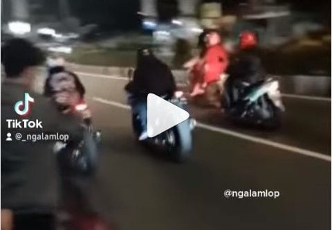 Viral Jalanan di Malang Dijadikan Lintasan Balap Liar, Warganet: Meresahkan. [Instagram/@ngalamlop]