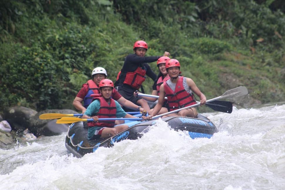 Rafting sungai Ciberang. [Instagram @banten.rafting]