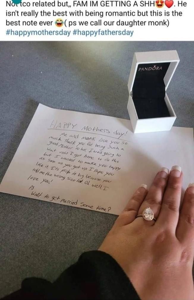 Lamar pakai cincin berlian mewah, pacar wanita ini malah diolok-olok warganet. (Facebook)