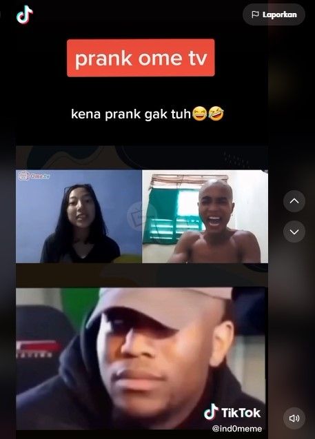 Sang wanita dikira bermian Ome TV bersama Adipati Dolken (TikTok)