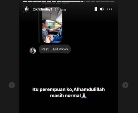 Zikri Daulay dan wanita yang diduga menjadi calonnya (Instagram)